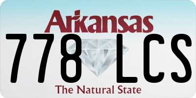 AR license plate 778LCS