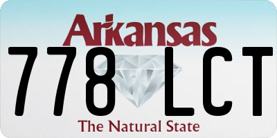 AR license plate 778LCT