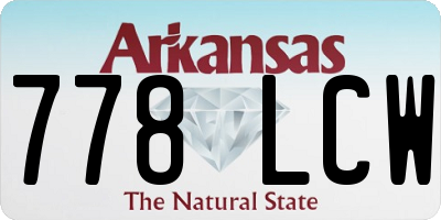 AR license plate 778LCW