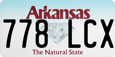 AR license plate 778LCX
