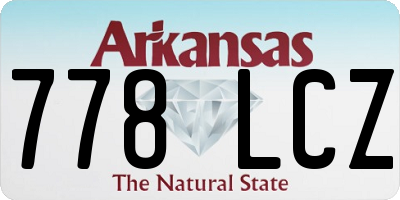 AR license plate 778LCZ