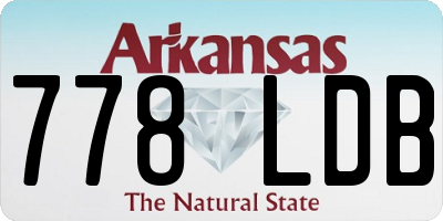 AR license plate 778LDB