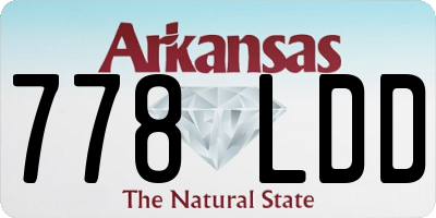 AR license plate 778LDD