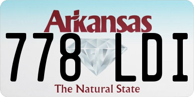 AR license plate 778LDI