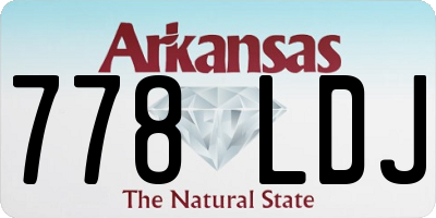 AR license plate 778LDJ