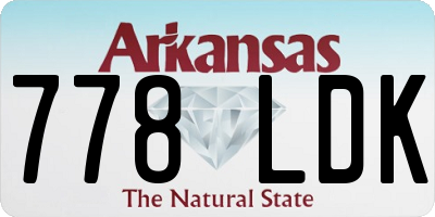 AR license plate 778LDK