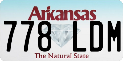 AR license plate 778LDM