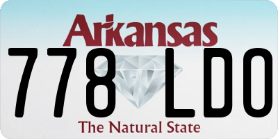 AR license plate 778LDO