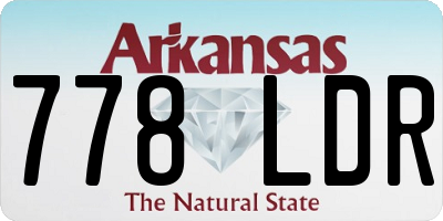 AR license plate 778LDR