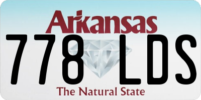 AR license plate 778LDS