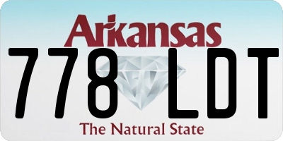AR license plate 778LDT