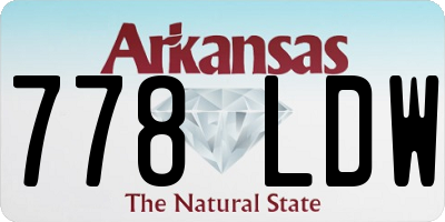 AR license plate 778LDW
