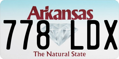 AR license plate 778LDX