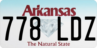 AR license plate 778LDZ
