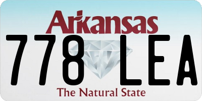 AR license plate 778LEA