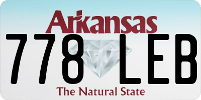 AR license plate 778LEB