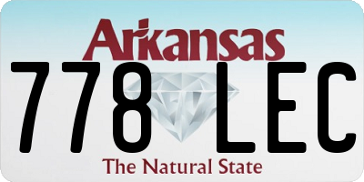 AR license plate 778LEC