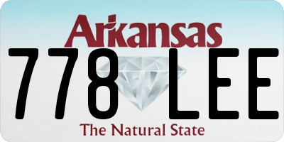 AR license plate 778LEE