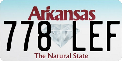 AR license plate 778LEF