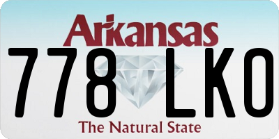 AR license plate 778LKO