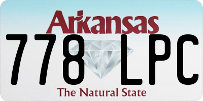 AR license plate 778LPC