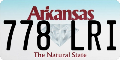 AR license plate 778LRI