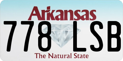 AR license plate 778LSB