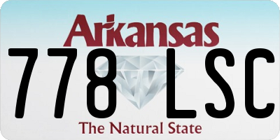 AR license plate 778LSC