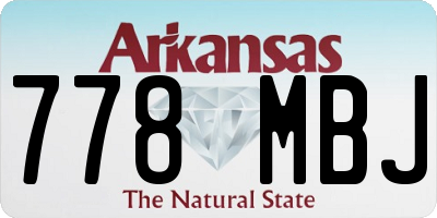 AR license plate 778MBJ