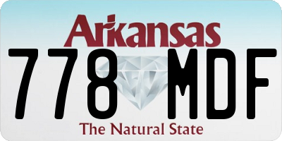 AR license plate 778MDF