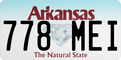 AR license plate 778MEI
