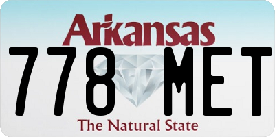 AR license plate 778MET