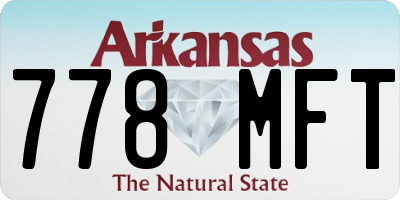 AR license plate 778MFT