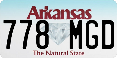 AR license plate 778MGD