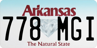 AR license plate 778MGI