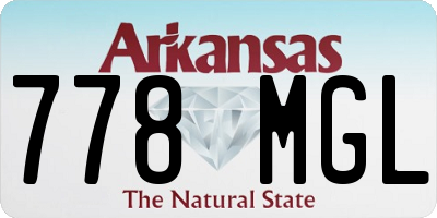AR license plate 778MGL