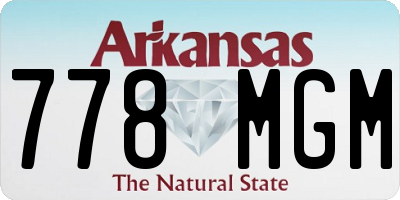 AR license plate 778MGM
