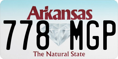 AR license plate 778MGP