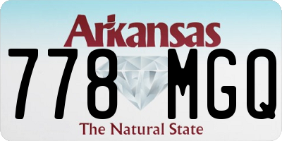 AR license plate 778MGQ