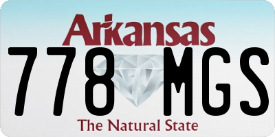 AR license plate 778MGS