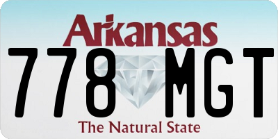 AR license plate 778MGT
