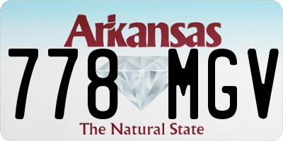 AR license plate 778MGV