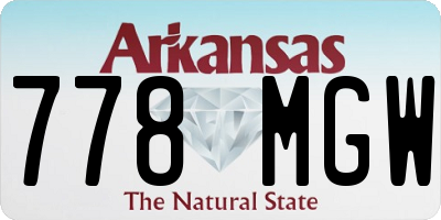 AR license plate 778MGW