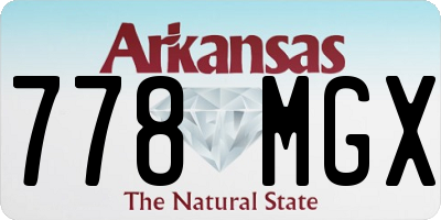 AR license plate 778MGX