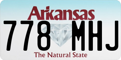 AR license plate 778MHJ