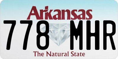 AR license plate 778MHR