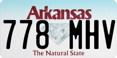AR license plate 778MHV