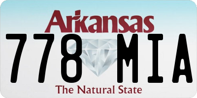 AR license plate 778MIA