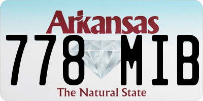 AR license plate 778MIB