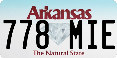 AR license plate 778MIE